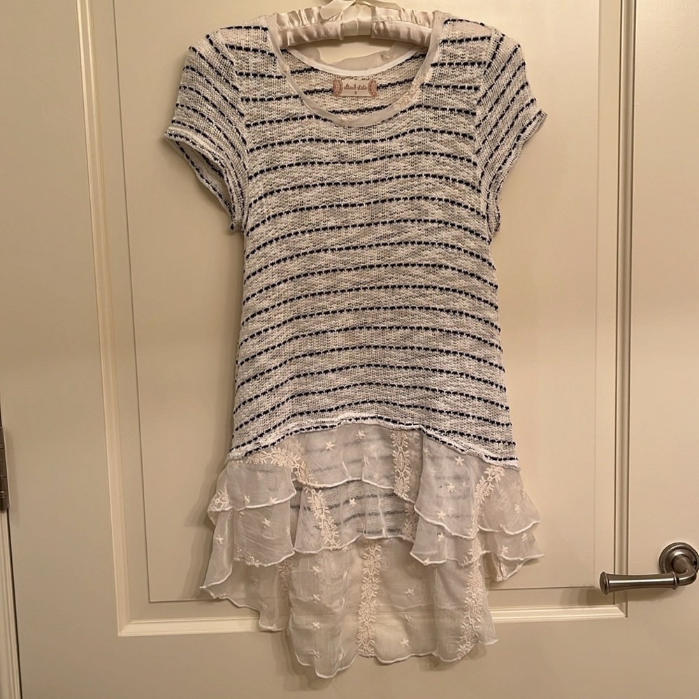 Altar’d State Short Sleeve Sweater & Lace Tunic Small EUC - Picture 8 of 12